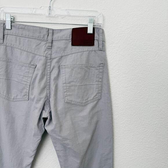 [Gustin] Light Gray Slim Straight Leg Linen Blend 5 Pocket Pants Men's Sz 31x32 - Picture 6 of 10
